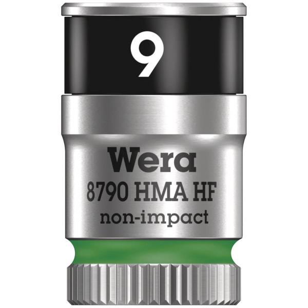 WERA ヴェラ 差込角1/4DR 保持機能付きソケット 手動 電動工具操作用 六角差込サイズ9mm...