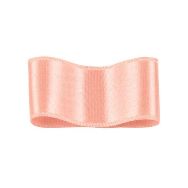 RibbonBon シルクシングルサテンリボン #011 ピーチパフ 4mm幅 巻(30m) 9サイ...