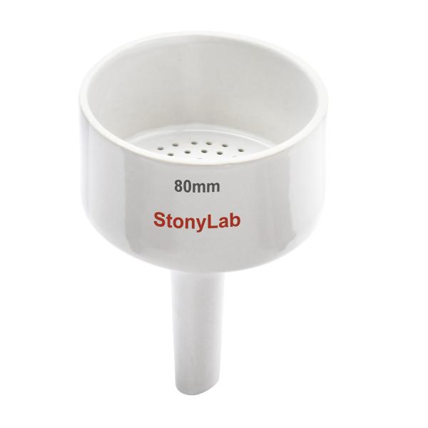 stonylab Porcelain Buchner ファンネル 80 mm、磁器製ブキナーフィルタ...