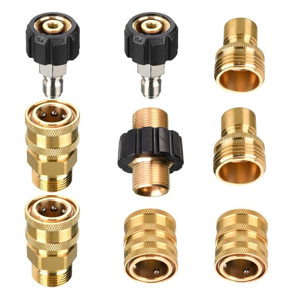 Tool Daily 高圧洗浄機 M22から3/8インチ クイックコネクト 3/4インチ から クイ...