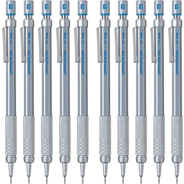 ぺんてる シャープペン グラフギア500 0.7mm 10本 PG517
