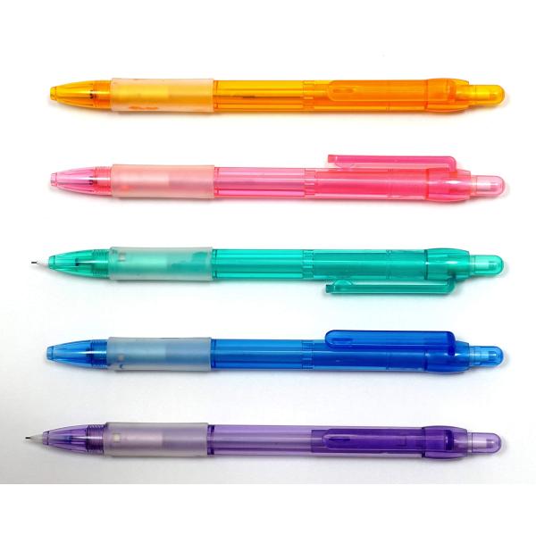 日本製 スケルトンHS シャープペン 色混 30本パック V-CLHS101S-30