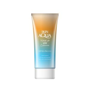 スキンアクア トーンアップUＶエッセンスラテベージュ 80g(透明感アップ カラーコントロールUV 日焼け止め SPF50+ PA++++ 化粧下地)