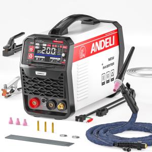 ANDELI 100V/200V 200A TIG溶接機 TIG/アーク溶接/パルス LEDスクリーン インバーター直流溶接機 TIG-250MPC