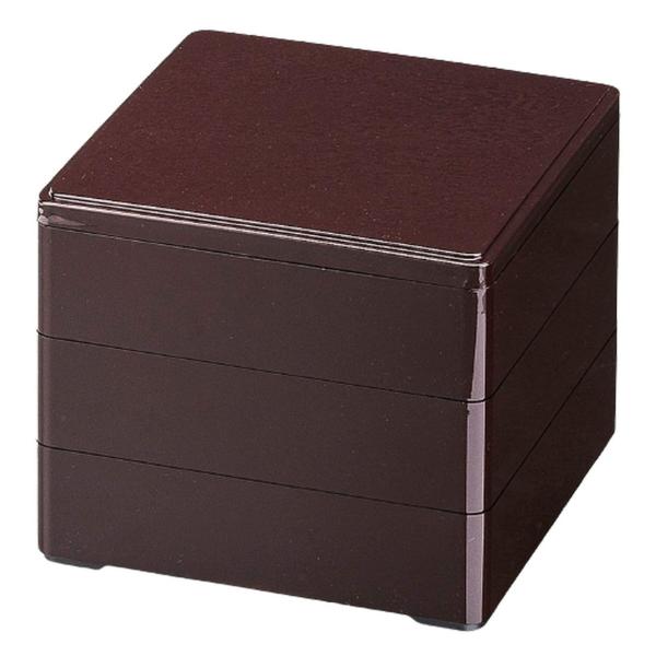J-kitchens 重箱 3段 4.5寸 彩 お重箱 新溜 13.4cm x 13.4cm x 1...