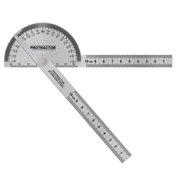 Smgda 分度器 10cm/30cm 180度 2本竿 角度定規 角度測定器 ステンレス鋼 家具の...
