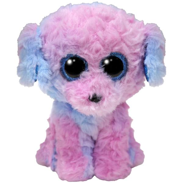 Ty Beanie Boos ? 大きな明るい青い目を持つプードルフローラ、大きな明るい目のぬいぐる...