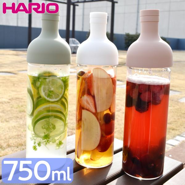 HARIO ハリオ フィルターインボトル 水出し 茶 ボトル ポット ピッチャー 食洗機対応 耐熱 ...