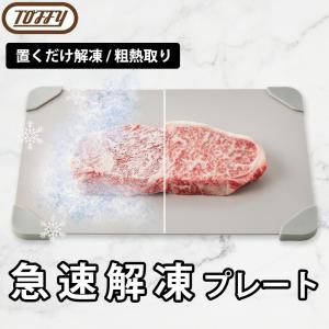 解凍プレート Toffy プレート 急速解凍 スピード解凍 解凍 粗熱 お弁当 粗熱取り 滑り止め 放熱 魚 刺身 肉 エコ 調理器具 自然解凍 冷凍食品 業務用 家庭用｜select-coco10