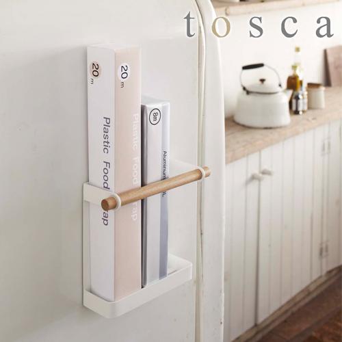 山崎実業 tosca マグネットラップホルダー トスカ ホワイト 7825 ラップケース サランラッ...