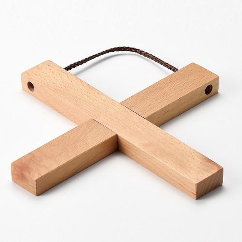 鍋敷き クロス鍋敷き 小 木製 ブナ