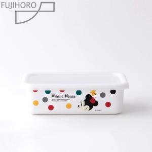 ミッキー＆ミニー 浅型角容器Ｍサイズ CP01 富士ホーロー｜select-coco10