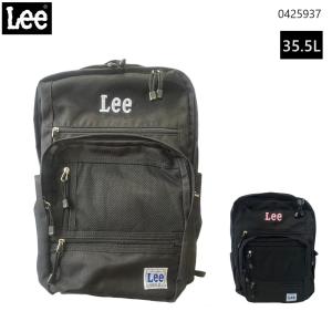 Lee リー リュック 14ポケット 多機能 大容量 撥水 黒 35.5L レディース メンズ シンプル バッグ デイパック バックパック 0425937｜select-en