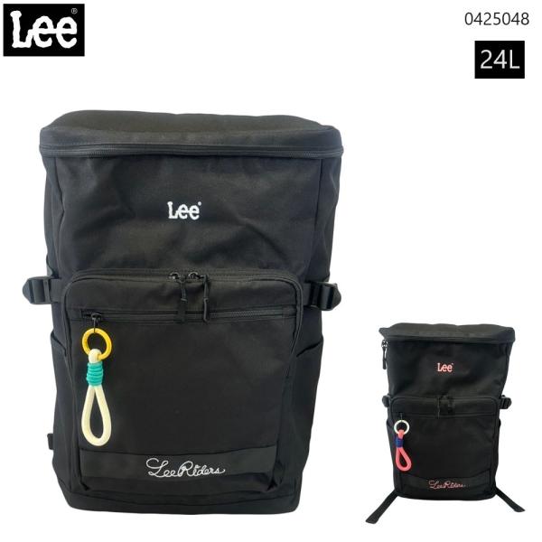 Lee リー リュック ボックス型 多機能 撥水 黒 24L レディース メンズ シンプル バッグ ...