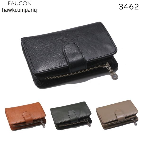 Hawk Company ホークカンパニー 二つ折り財布 イタリアンレザー 本革 大容量 メンズ レ...