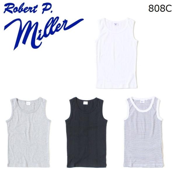 Robert P.Miller ミラー レディース パネルリブ タンクトップ インナー 針抜き ボー...