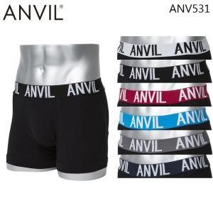 ANVIL アンヴィル 40mm Belt Knit Boxer Brief メンズ ボクサーパンツ 無地 前閉じ フィット ウエストロゴ 下着 アンビル ANV531｜select-en