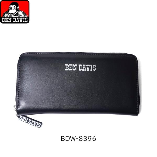 BEN DAVIS ベンデイビス 長財布 ラウンドファスナー ロゴ箔押し 大容量 合皮 メンズ レデ...