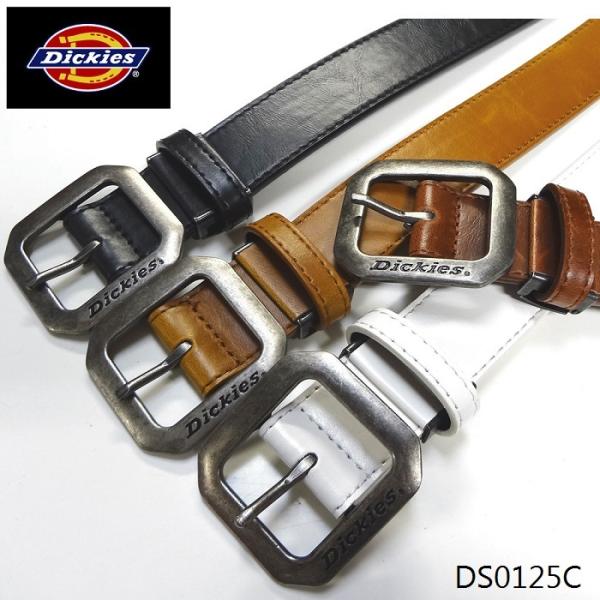 Dickies ディッキーズ 35mm PUレザーベルト 合皮 八角型バックル メンズ レディース ...