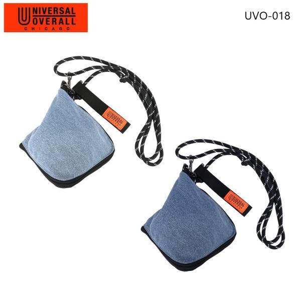 UNIVERSAL OVERALL トライアングル デニム ショルダーポーチ 2L コットン綿 レデ...