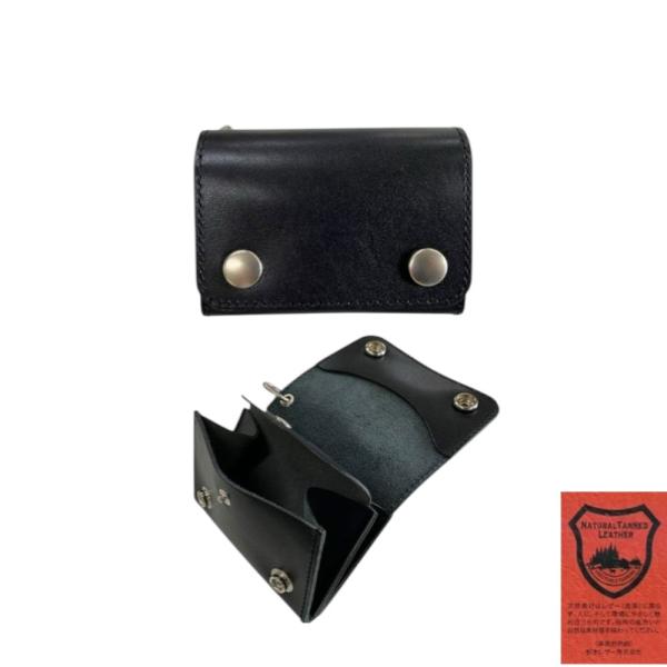 栃木レザー トラッカーウォレット Wフラップショート ミニ 小財布 日本製 本革 牛革 メンズ レデ...