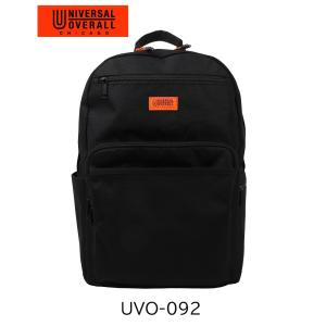 UNIVERSAL OVERALL ユニバーサルオーバーオール リュック 大容量 黒 レディース メンズ シンプル バッグ デイパック バックパック UVO-092B｜select-en