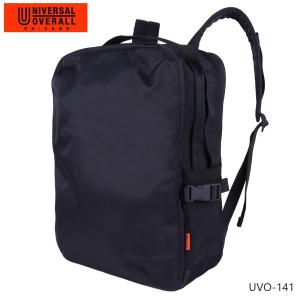 UNIVERSAL OVERALL ユニバーサルオーバーオール リュック 32L 大容量 撥水 ナイロン 黒 レディース メンズ バッグ ハーフロール リュックサック UVO-141｜select-en