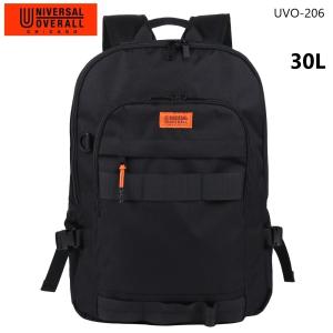 UNIVERSAL OVERALL テープ リュック 30L 黒 レディース メンズ バッグ デイパック バックパック ユニバーサルオーバーオール リュックサック UVO-206｜select-en