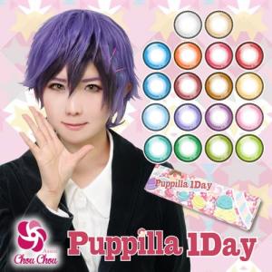 アシストシュシュ パピーラワンデー DIA14.5mm 度あり・度なし 1箱6枚入り 全18色 コスプレ向き 1Dayカラコン