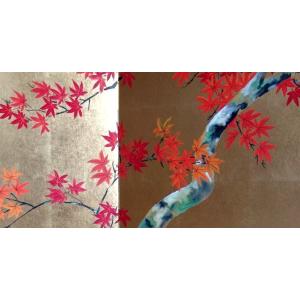 4枚金屏風/ 富永寿峰(平金押し)の詳細画像1