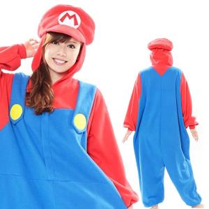 コスプレ 着ぐるみ マリオ フリース 大人用 仮装 なりきり スーパーマリオブラザーズ ゲーム SAZAC 正規品｜select-mofu-y