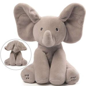 babyGUND ピーカーブー フラッピー ザ エレファント 知育 ぬいぐるみ 音楽 リズム
