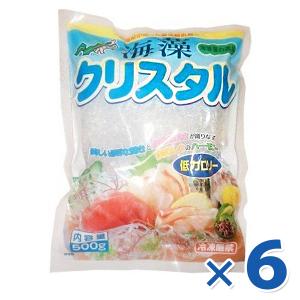 海藻クリスタル 海藻麺 500g×6個セット 国産 低カロリー 食物繊維 無添加 アルギン酸 置き換えダイエット｜select-mofu-y