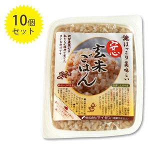 マイセン 安心玄米ごはん 160g×10個 国産 レトルトパック 常温保存 電子レンジ調理可能｜select-mofu-y