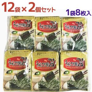 ソチョン 伝統韓国のり 12パック×2個セット 韓国海苔 味付けのり えごま油 オーバーシーズ