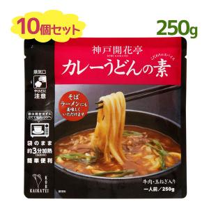 神戸開花亭 レトルト食品 お歳暮 カレーうどんの素 パウチ 250g×10個セット 常温保存 レンチン 温めるだけ レトルトカレー 惣菜 グルメ ギフト 和風だし｜select-mofu-y