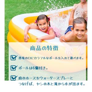 家庭用ビニールプール 大型 滑り台付き INT...の詳細画像2