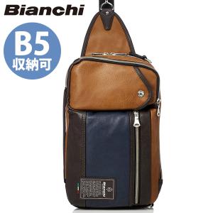 Bianchi ビアンキ ボディバッグ メンズ ワンショルダーバッグ キャメル レディース A4 おしゃれ かっこいい ギフト 誕生日 斜め掛け 肩掛け TBPI06｜select-mofu-y