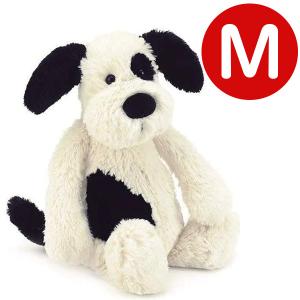Jellycat いぬ ジェリーキャット 犬 ぬいぐるみ Mサイズ ブラック&クリーム バシュフル パピー おもちゃ 子供 ベビートイ 男の子 女の子
