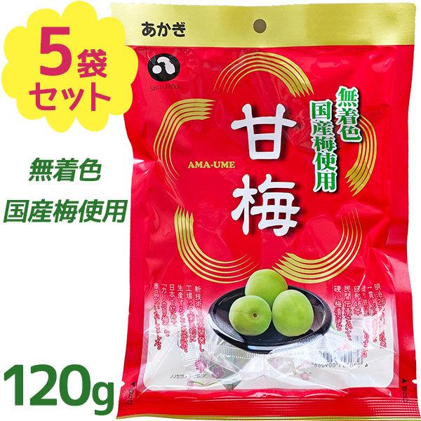 カリカリ梅 国産 種あり 大粒 甘梅 120g×5個セット 個包装 無着色 元祖カリカリうめ 甘酸っ...
