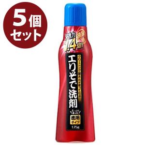 洗濯洗剤 衣類用 部分洗い用洗剤 クリーニング屋さんのエリそで洗剤 浸透力1.4倍 徳用 175g×5個セット 業務用 襟 袖 Yシャツ Tシャツ 液体タイプ｜select-mofu-y