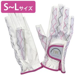 ゴルフグローブ 指先カット トビエモン 飛び衛門 レディース ストレッチグローブ ホワイトピンク S/M/Lサイズ 手袋 ゴルフウェア ギフト 女性 可愛い おしゃれ