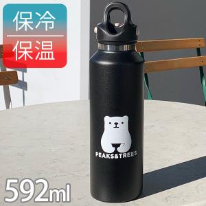 水筒 ワンタッチ マグボトル おしゃれ REVOMAX2 ブラック 容量592ml ステンレスボトル 保冷 保温 炭酸対応 マイボトル 直飲み ビール 持ち歩き キャンプ｜select-mofu-y