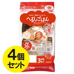 糖質オフ ご飯パック サラヤ へるしごはん 150g3食入×4個セット ロカボ 糖質制限 低糖質 低カロリー パックごはん カロリーオフ 電子レンジ調理 レトルト食品｜select-mofu-y