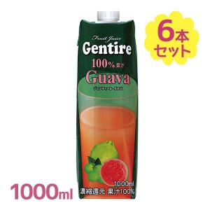 ジェンティーレ グァバジュース 1000ml ×6個セット 100％果汁 ジュース 濃縮還元 パック 果汁ミックス 砂糖不使用Gentire｜select-mofu-y
