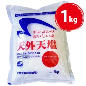 塩 大草原のいのちの塩 天外天塩 1kg 調味料 美味しい 魚料理 調理用 漬物用 精製塩 食塩 しお おにぎり 肉料理 さらさら｜select-mofu-y