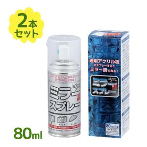 塗装 スプレー ミラー調スプレー 80ml 2個セット 特殊塗装 アクリル板塗装 鏡 工作 趣味 DIY ディスプレイ フィギュア｜select-mofu-y