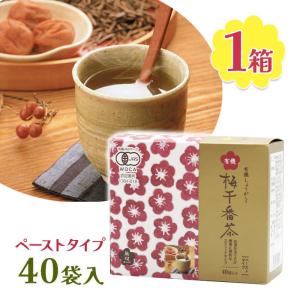 梅干し 梅 お茶 有機梅干番茶 スティック 40入 ムソー 無双本舗 お湯 注ぐだけ 梅醤番茶 有機梅｜select-mofu-y