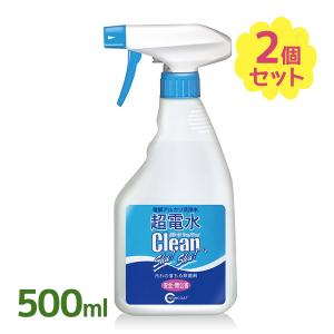 除菌クリーナー 超電水クリーンシュシュ 本体Lボトル 500ml×2個セット 掃除用品 電解アルカリ洗浄水 ケミコート｜select-mofu-y