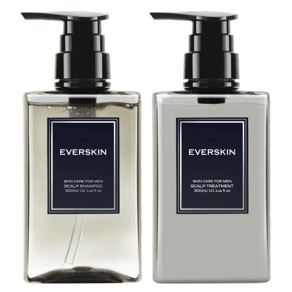 （毛髪診断士監修）EVERSKIN 濃厚泡スカルプシャンプー＆トリートメント セット メンズ アミノ...